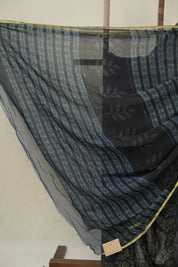 Black Blue HBP Chiffon Saree - SRBBHCS40