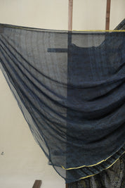 Black Blue HBP Chiffon Saree - SRBBHCS40