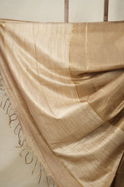 Beige Gold Tussar Silk Saree - SRBGTSS1700