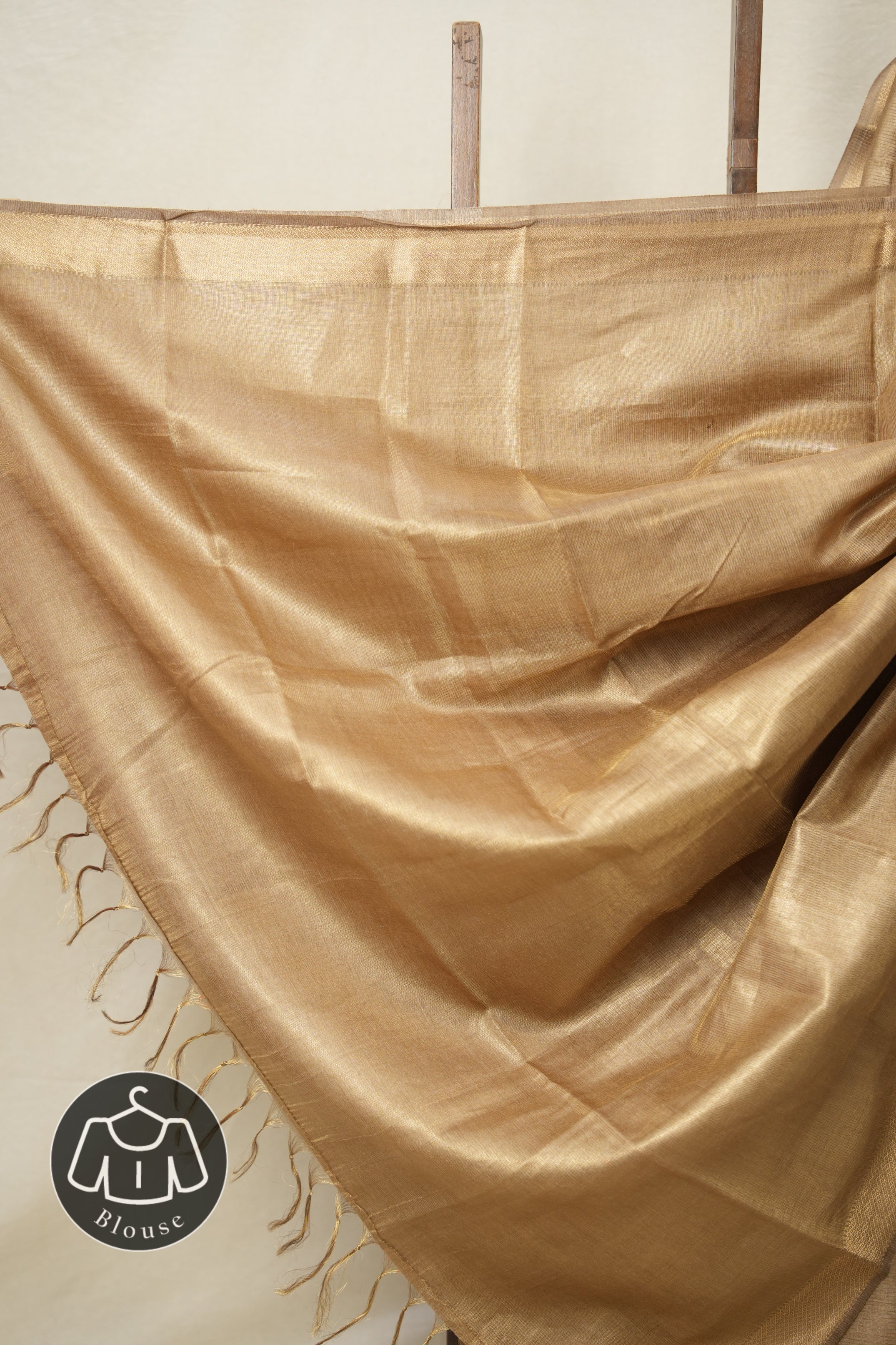 Beige Gold Tussar Silk Saree - SRBGTSS1700