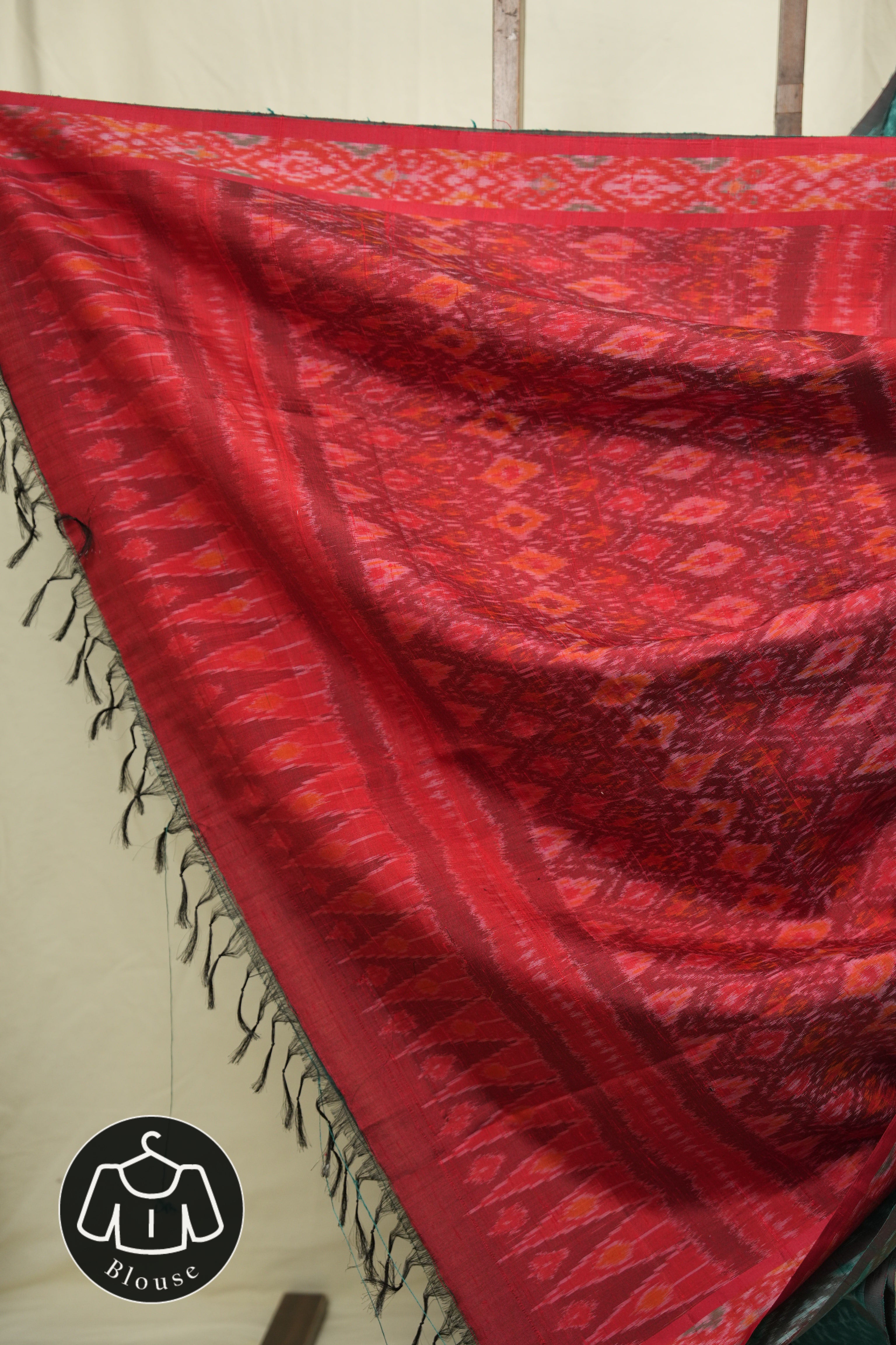 Green Raw Silk Ikat Saree - SRGRSIS1049