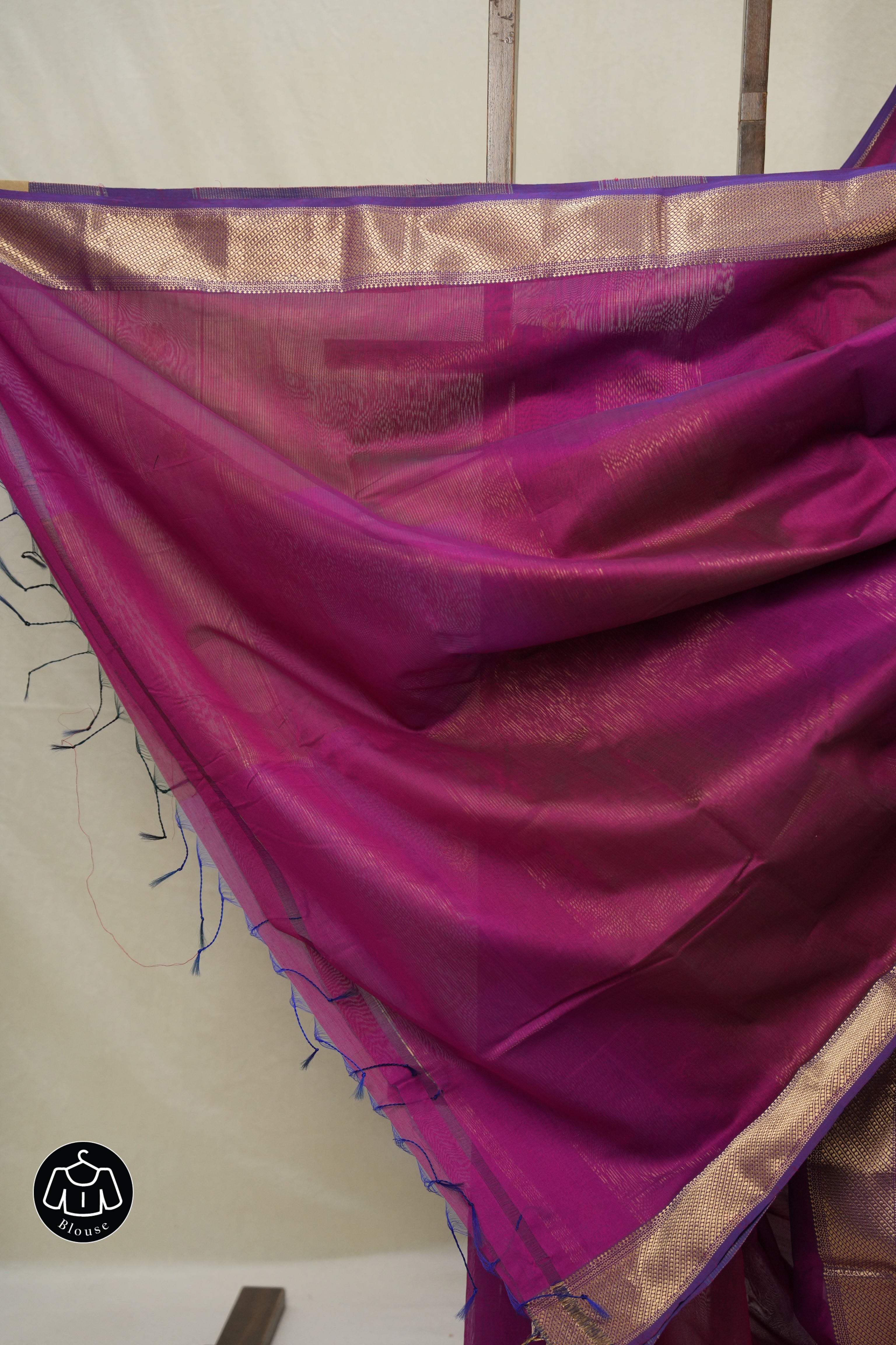 Pink Purple Maheshwari Saree - SRPPMS1017