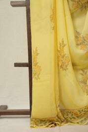 Yellow HBP Chiffon Saree - SRYHCS41