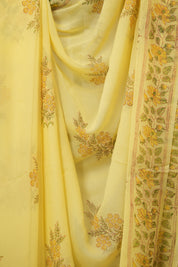 Yellow HBP Chiffon Saree - SRYHCS41
