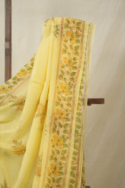 Yellow HBP Chiffon Saree - SRYHCS41