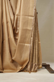 Light Peach Tussar Silk Saree - SRLPTSS1702