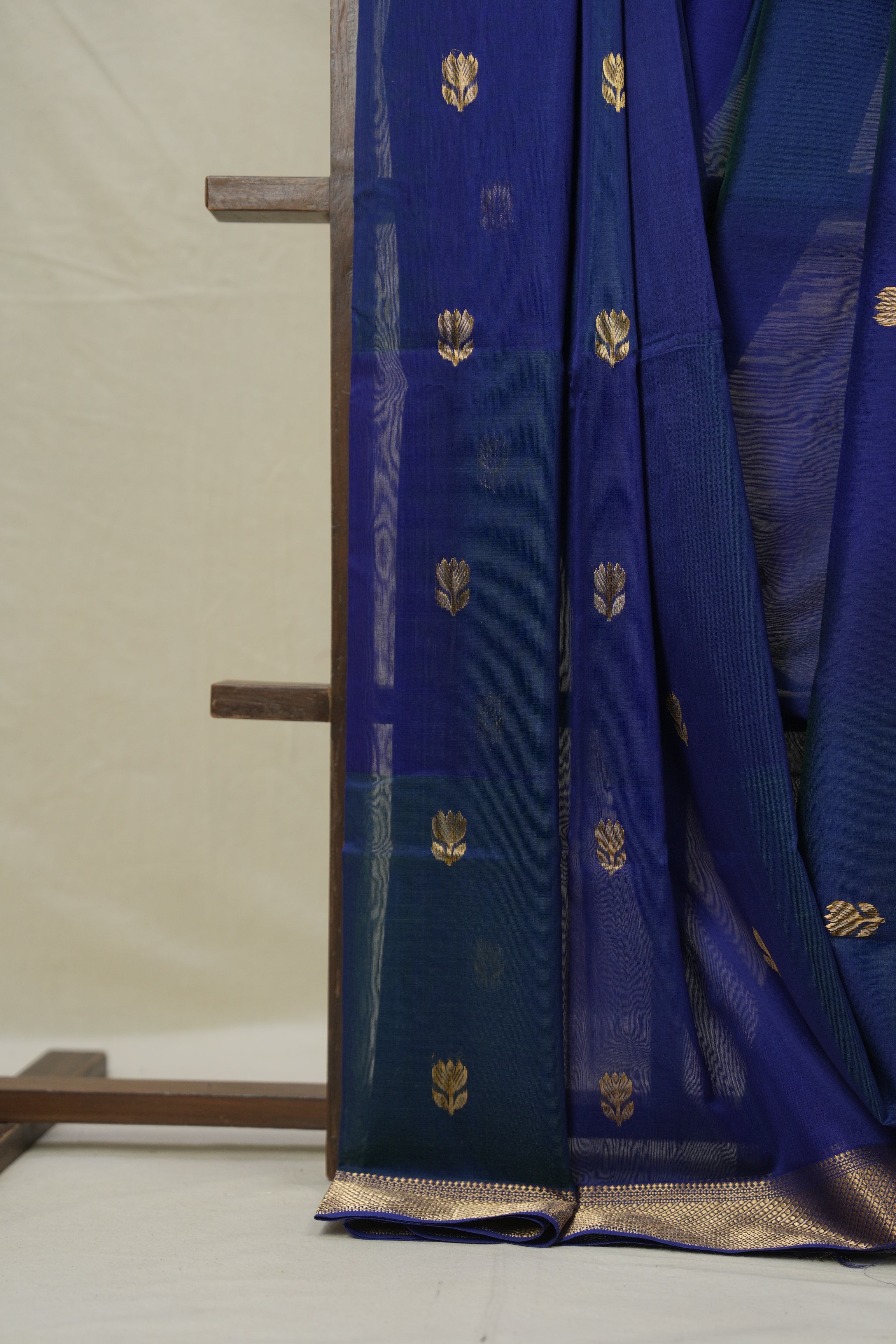 Blue Maheshwari Saree - SRBMS1018
