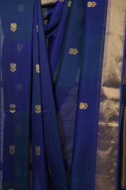 Blue Maheshwari Saree - SRBMS1018