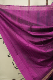 Navy Blue Raw Silk Saree - SRNBRSS1114
