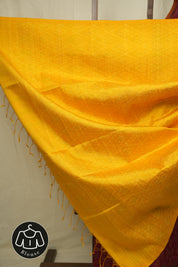 Maroon Raw Silk Ikat Saree - SRMRSIS1050