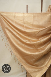 Light Peach Tussar Silk Saree - SRLPTSS1702