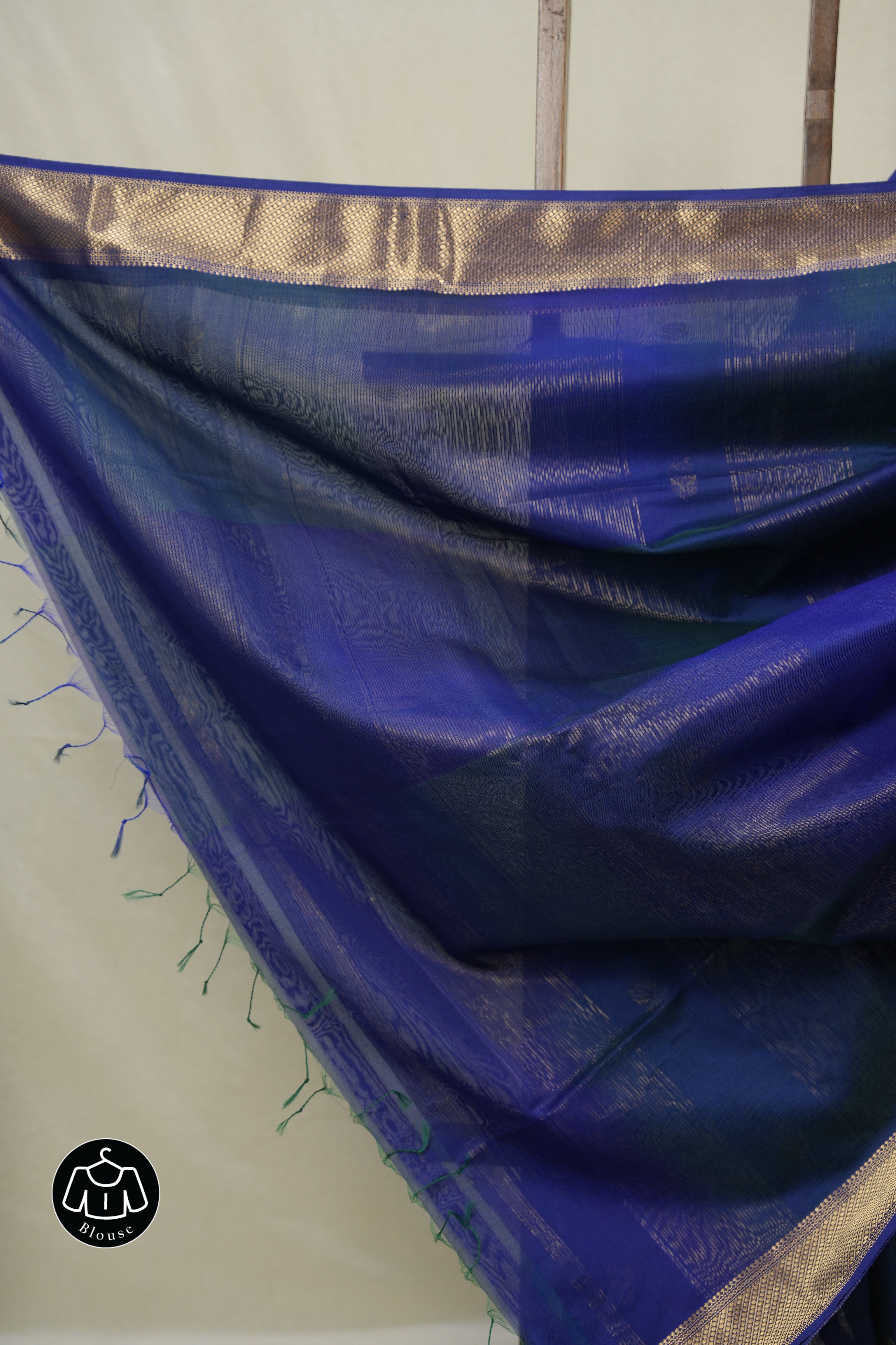 Blue Maheshwari Saree - SRBMS1018