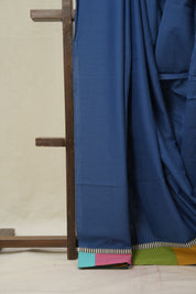 Blue Cotton Patchwork Saree - SRBCPS310