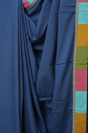 Blue Cotton Patchwork Saree - SRBCPS310