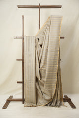 Grey Tussar Silk Saree - SRGTSS1682