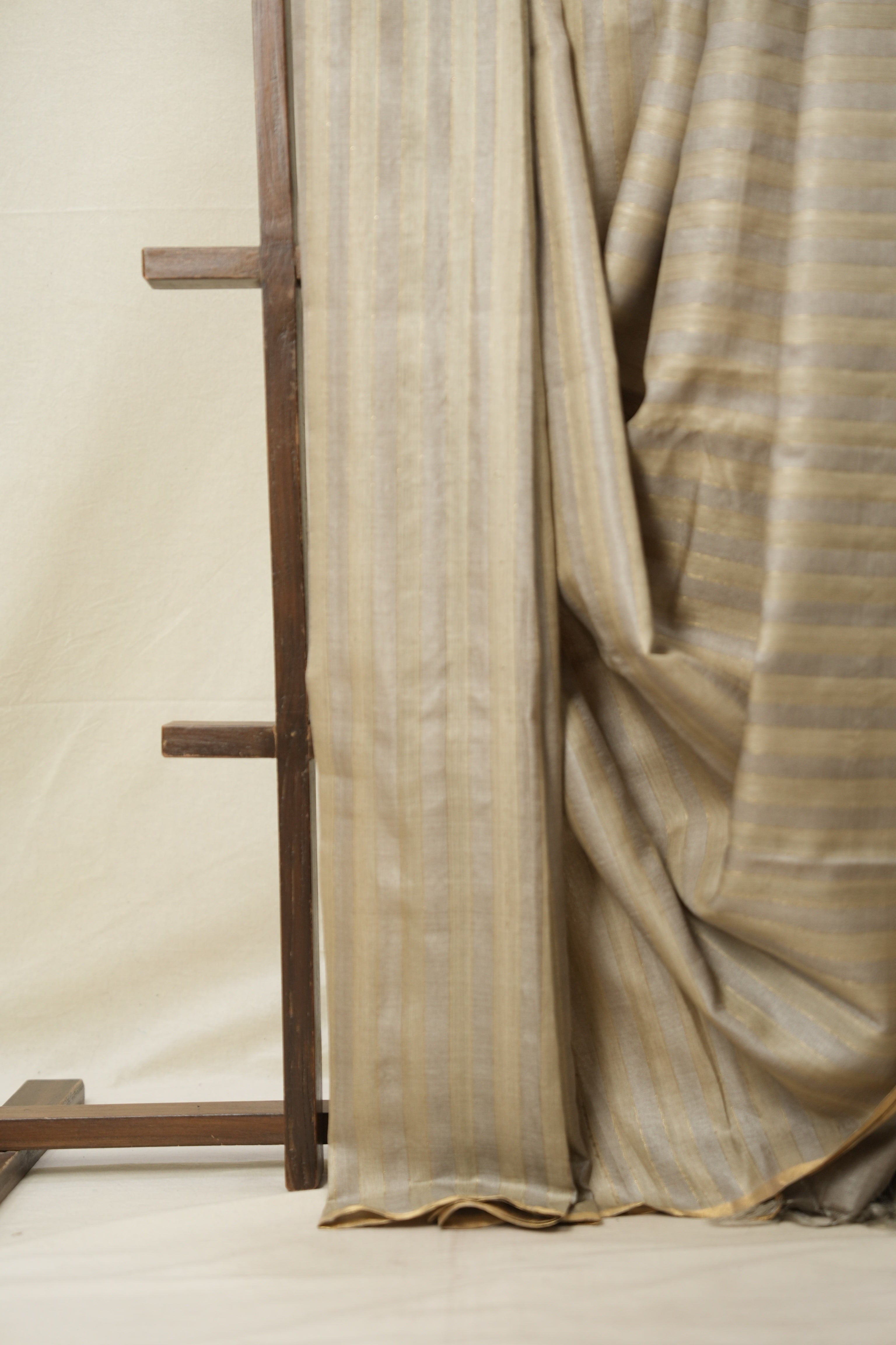 Grey Tussar Silk Saree - SRGTSS1682