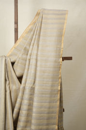 Grey Tussar Silk Saree - SRGTSS1682