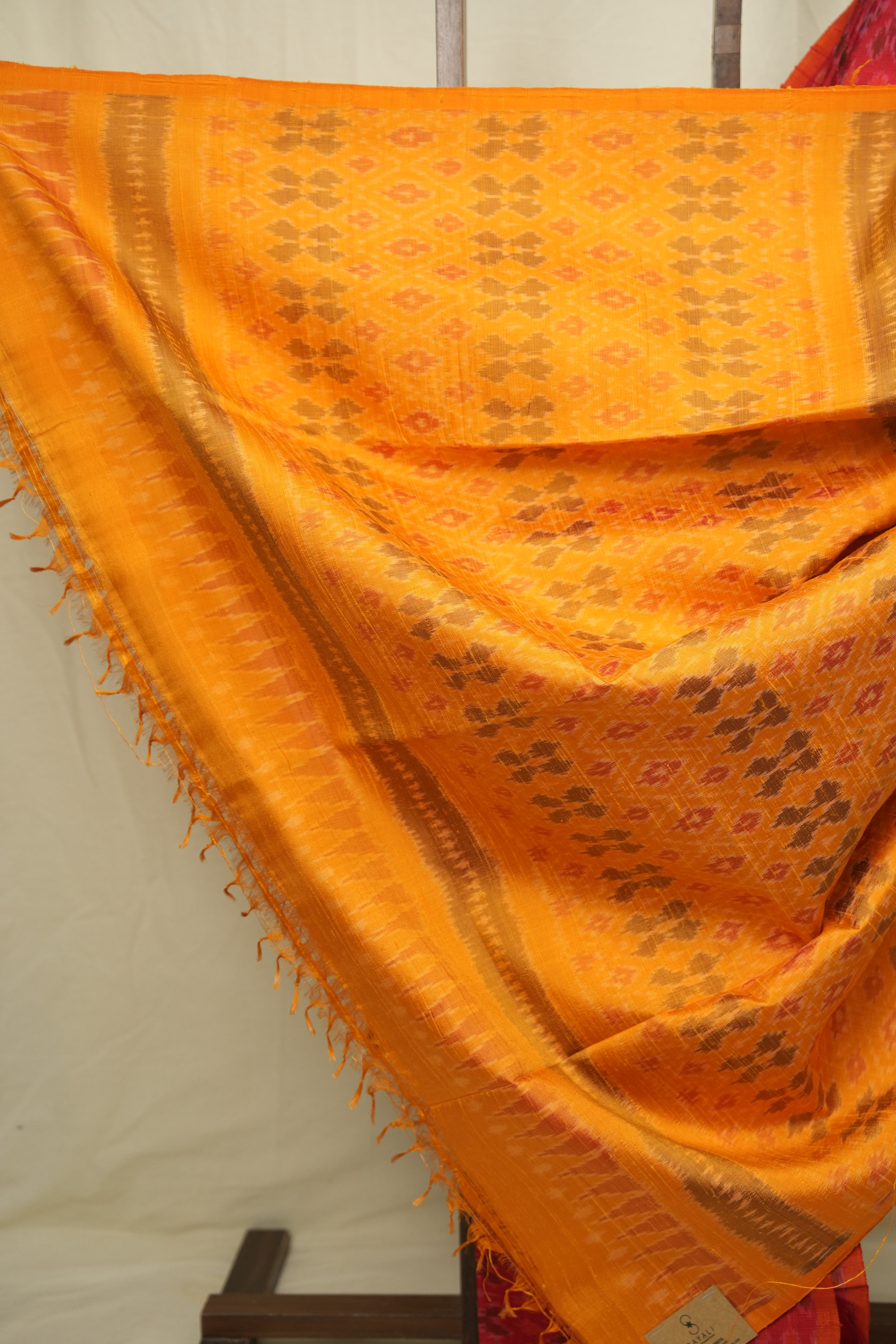 Maroon Raw Silk Ikat Saree - SRMRSIS1050