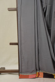 Grey Cotton Patchwork Saree - SRGCPS308