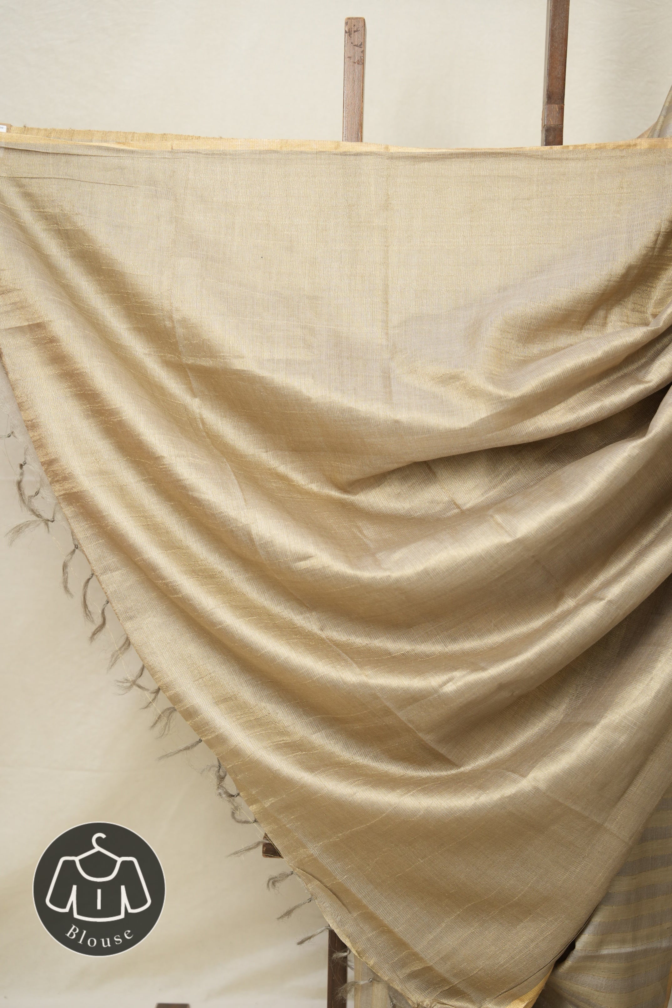 Grey Tussar Silk Saree - SRGTSS1682
