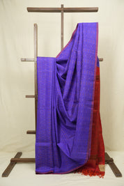 Royal Blue Raw Silk Ikat Saree - SRRBRSIS1052