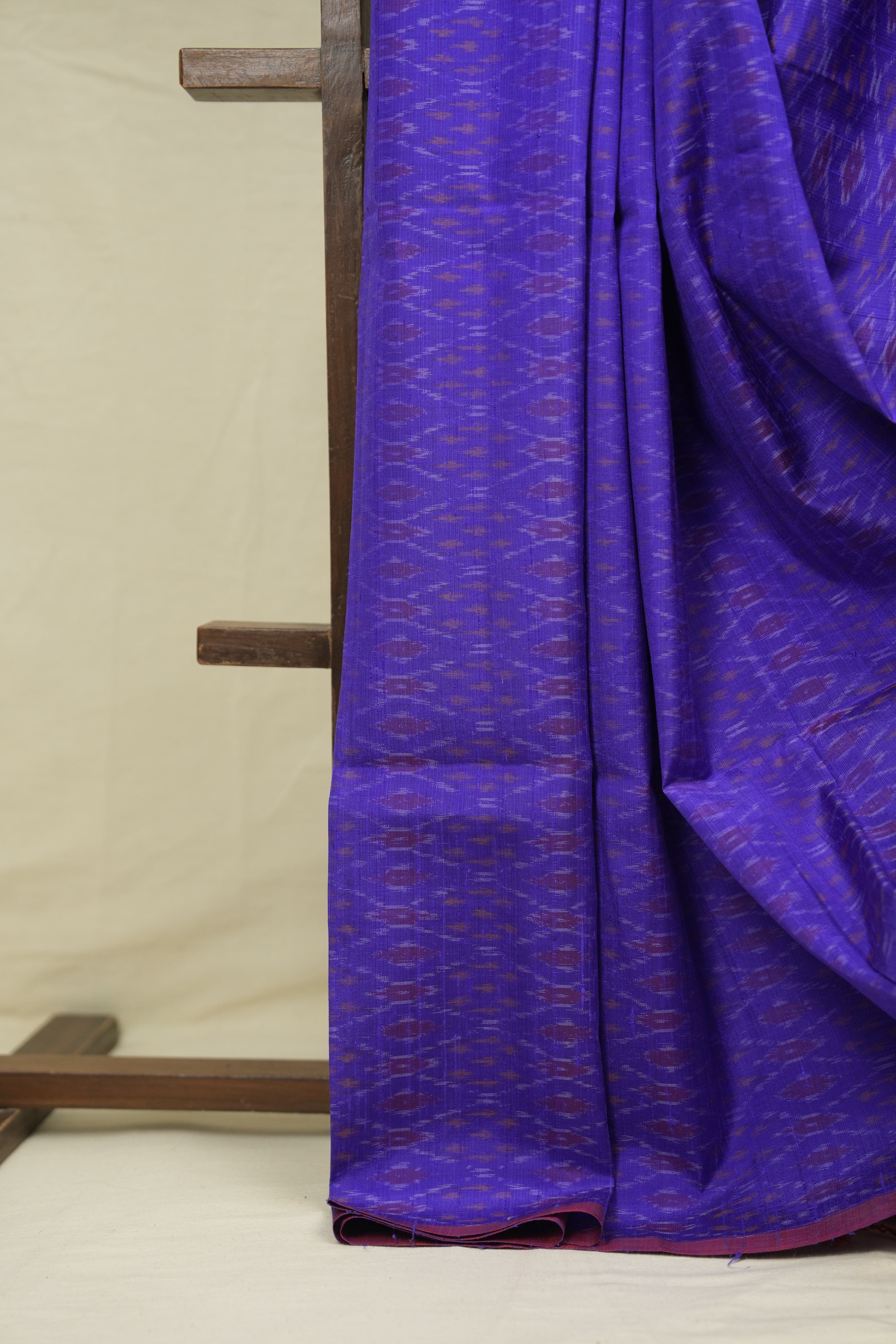 Royal Blue Raw Silk Ikat Saree - SRRBRSIS1052