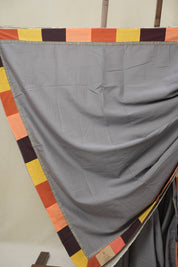 Grey Cotton Patchwork Saree - SRGCPS308