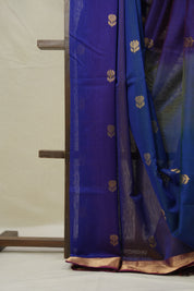 Blue Maheshwari Saree - SRBMS1020