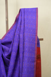Royal Blue Raw Silk Ikat Saree - SRRBRSIS1052