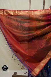 Blue Maheshwari Saree - SRBMS1020