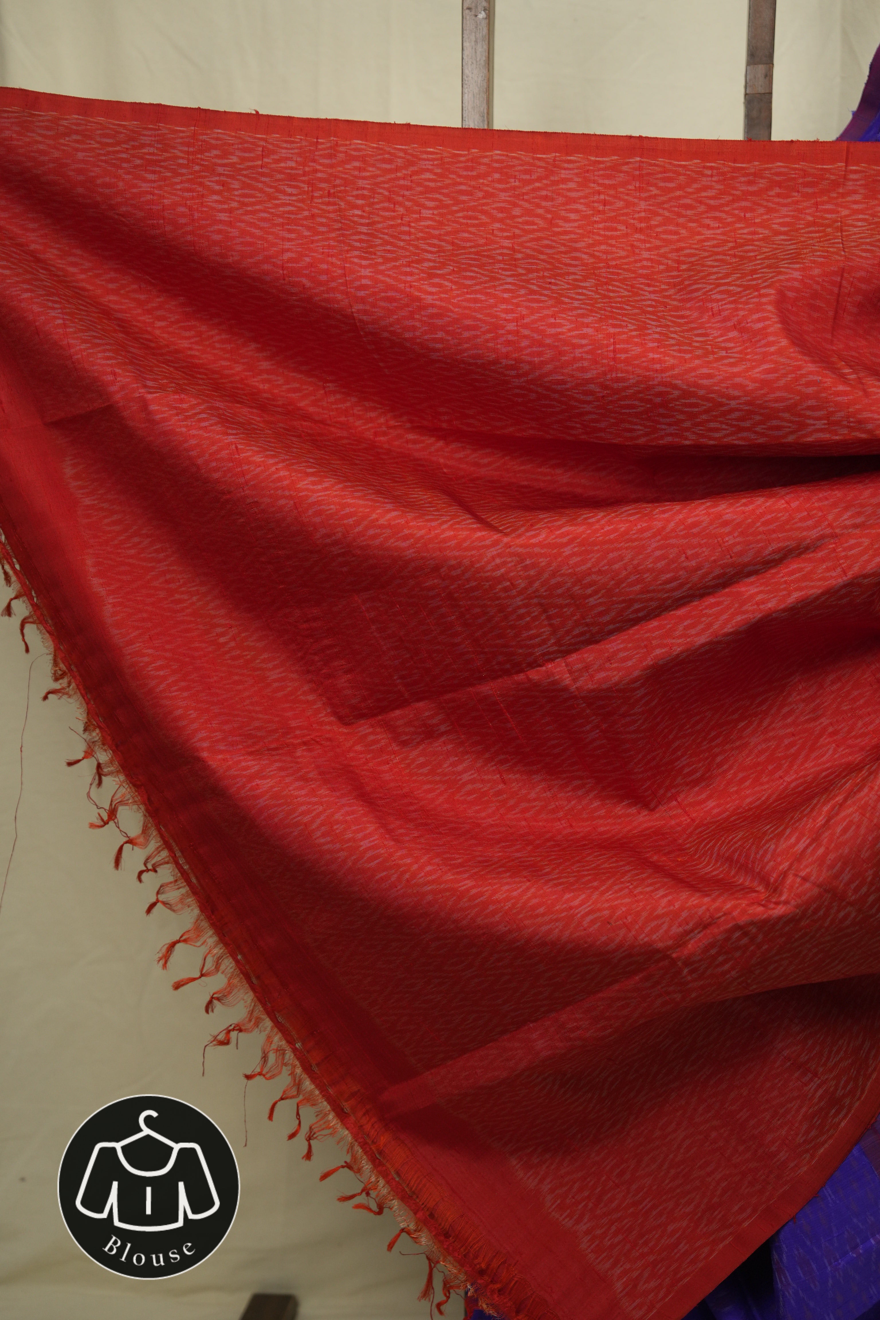 Royal Blue Raw Silk Ikat Saree - SRRBRSIS1052