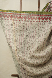 White - Red HBP Kota Doria Saree - SRWRKDS175