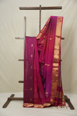 Rani Pink Maheshwari Saree - SRRPMS1013