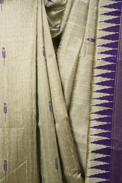 Grey Raw Silk Saree - SRGRSS1118
