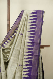 Grey Raw Silk Saree - SRGRSS1118