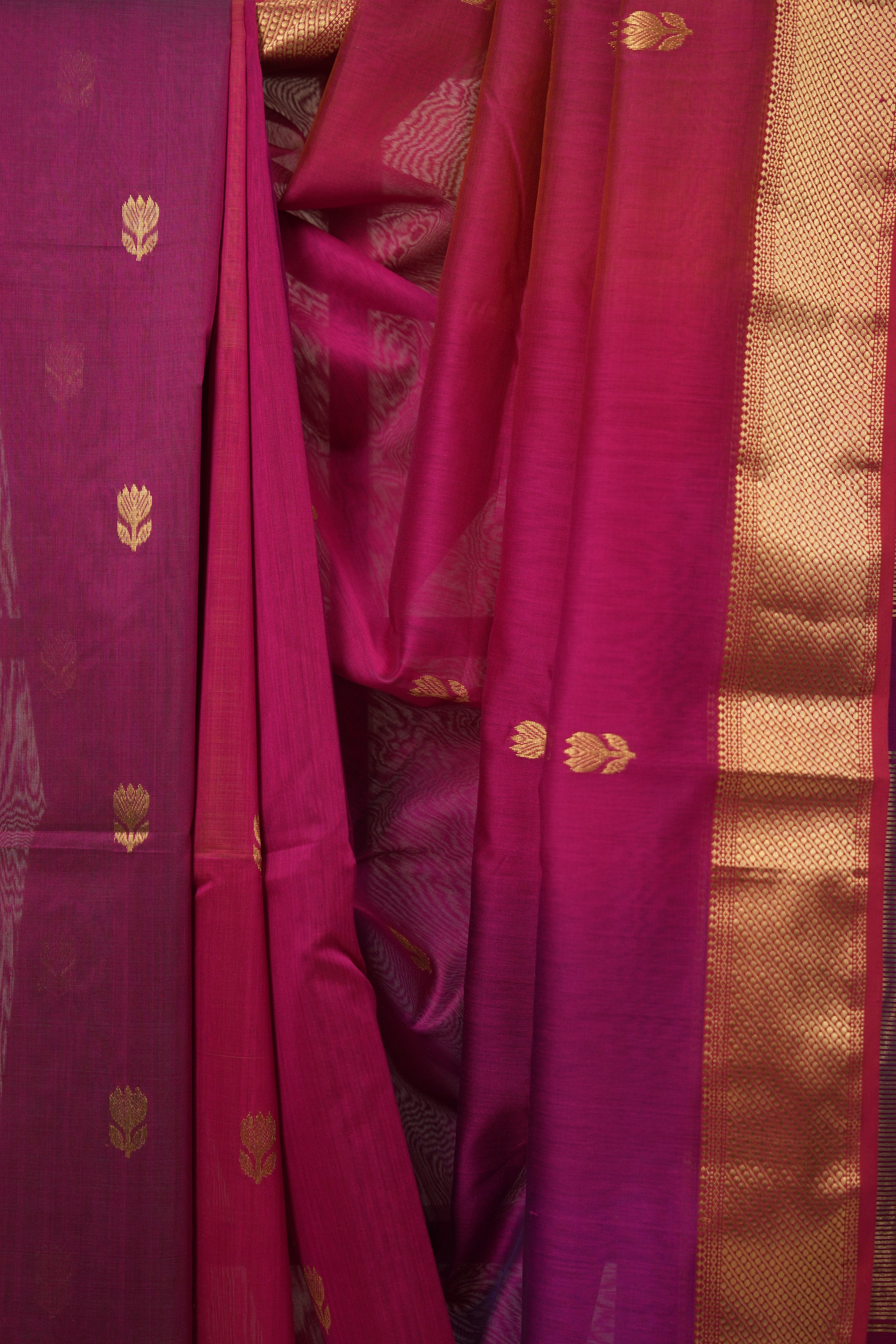 Rani Pink Maheshwari Saree - SRRPMS1013