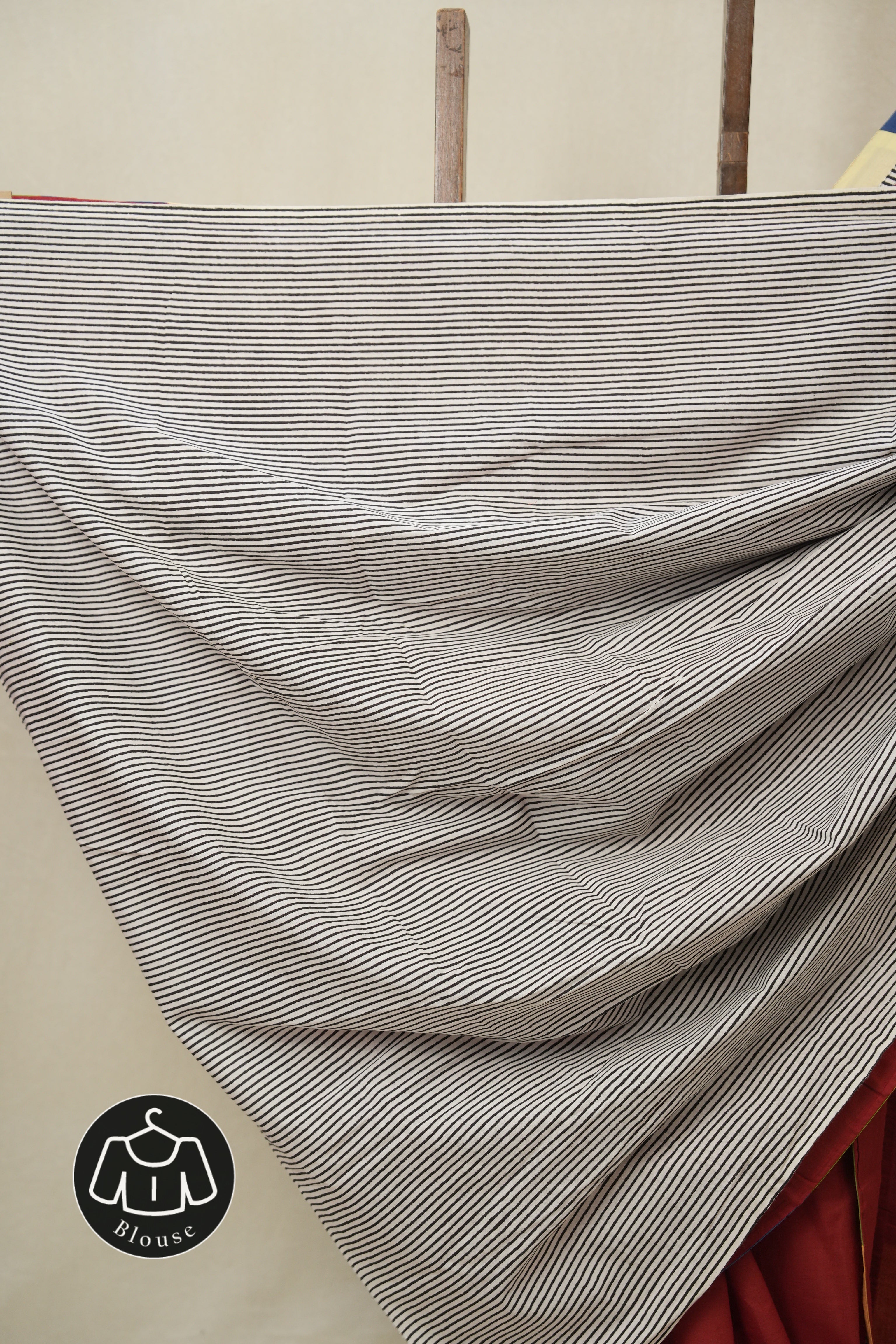 Red Cotton Patchwork Saree - SRRCPS307