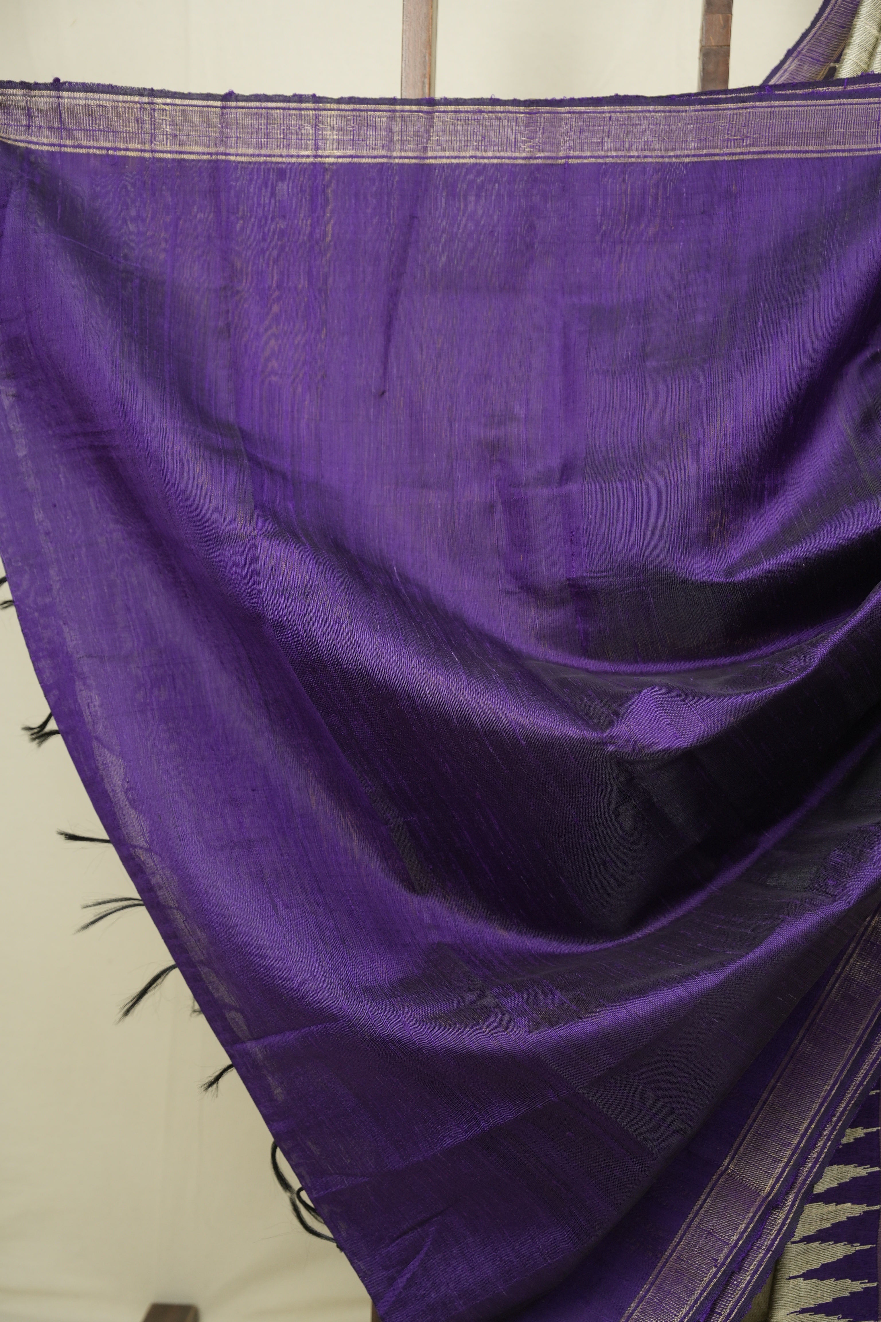 Grey Raw Silk Saree - SRGRSS1118