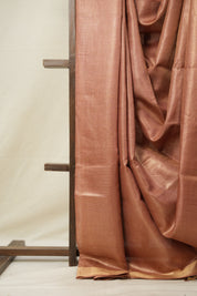 Peach Tussar Silk Saree - SRPTSS1697