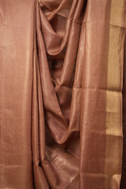 Peach Tussar Silk Saree - SRPTSS1697