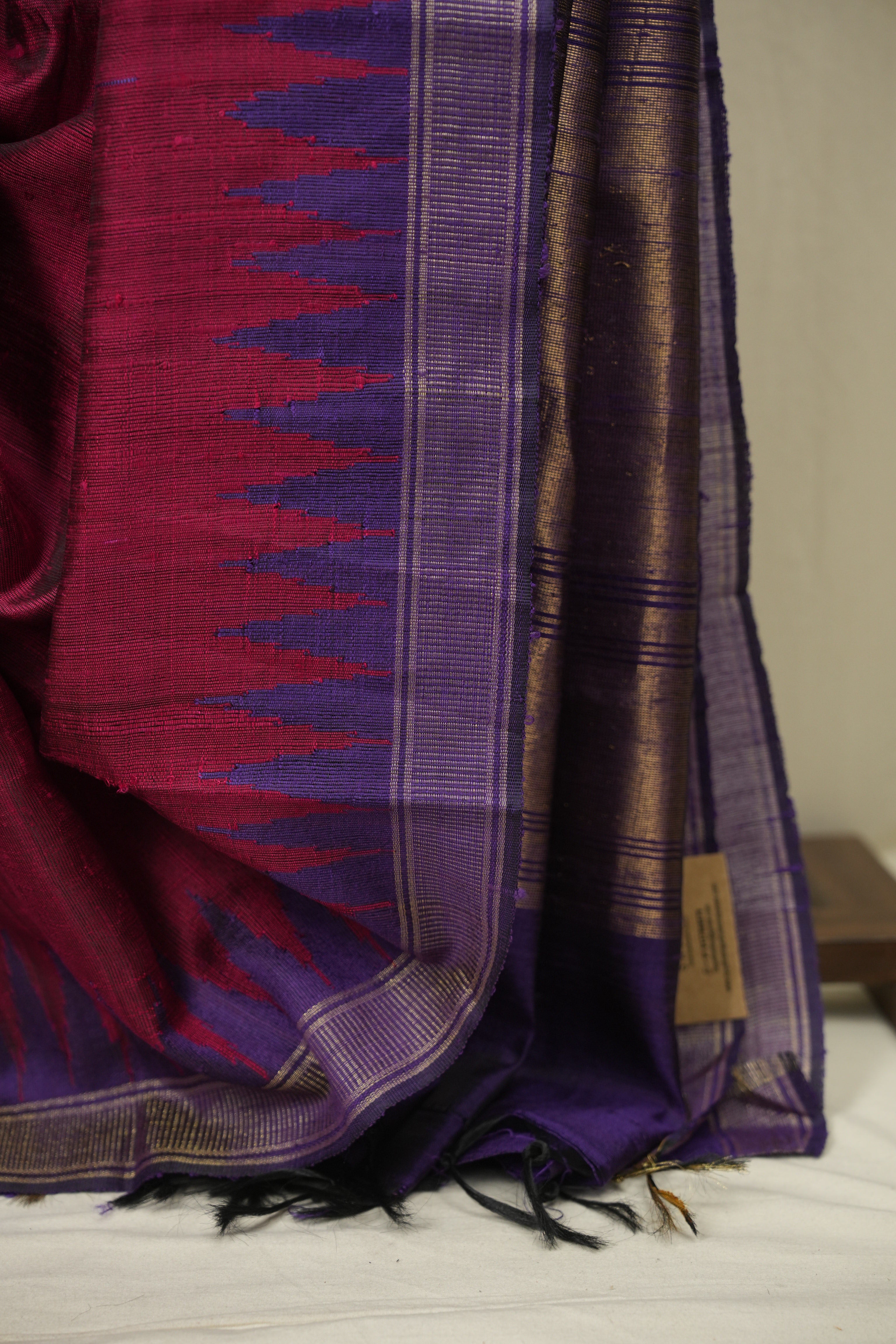 Maroon Raw Silk Saree - SRMRSS1117