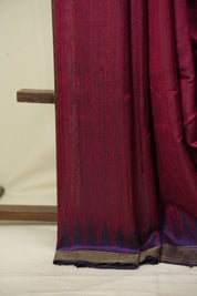 Maroon Raw Silk Saree - SRMRSS1117