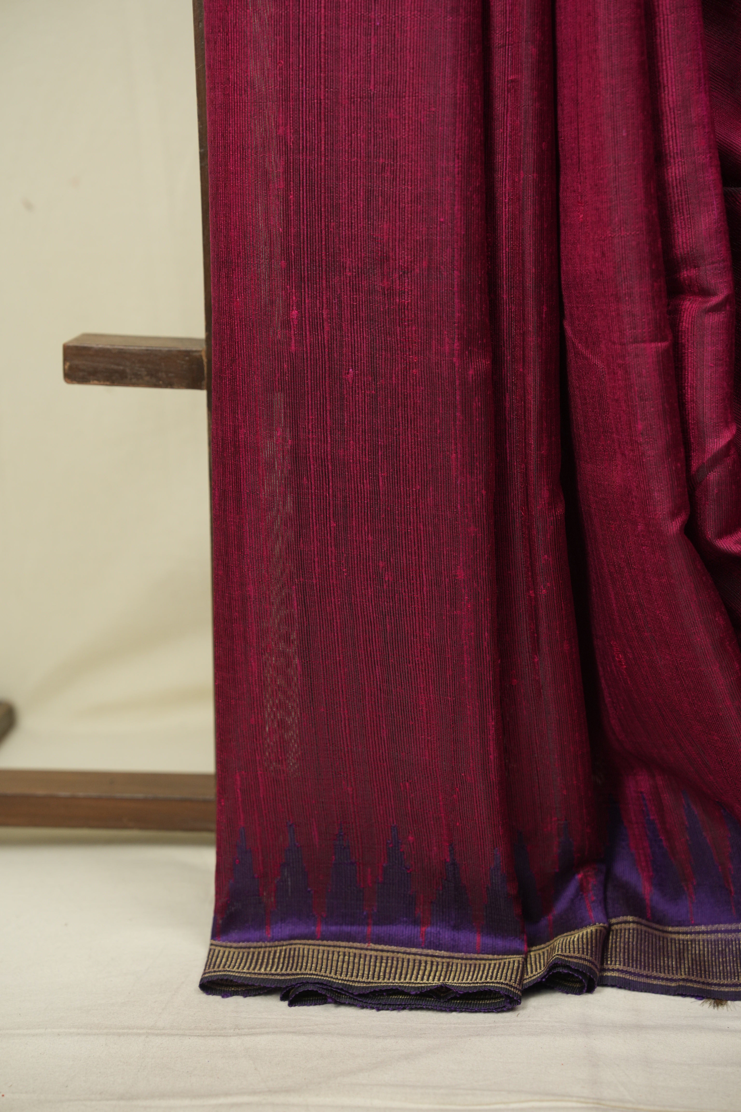 Maroon Raw Silk Saree - SRMRSS1117