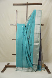 Aqua Blue Maheshwari Saree - SRABMS1056