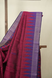 Maroon Raw Silk Saree - SRMRSS1117