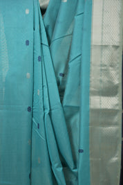 Aqua Blue Maheshwari Saree - SRABMS1056