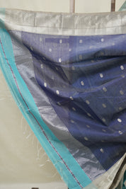 Aqua Blue Maheshwari Saree - SRABMS1056