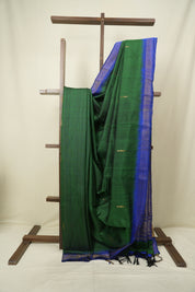 Dark Green Raw Silk Saree - SRDGRSS1119