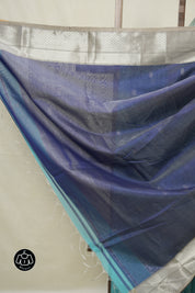 Aqua Blue Maheshwari Saree - SRABMS1056
