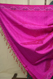Aqua Blue Raw Silk Ikat Saree - SRABRSIS1054